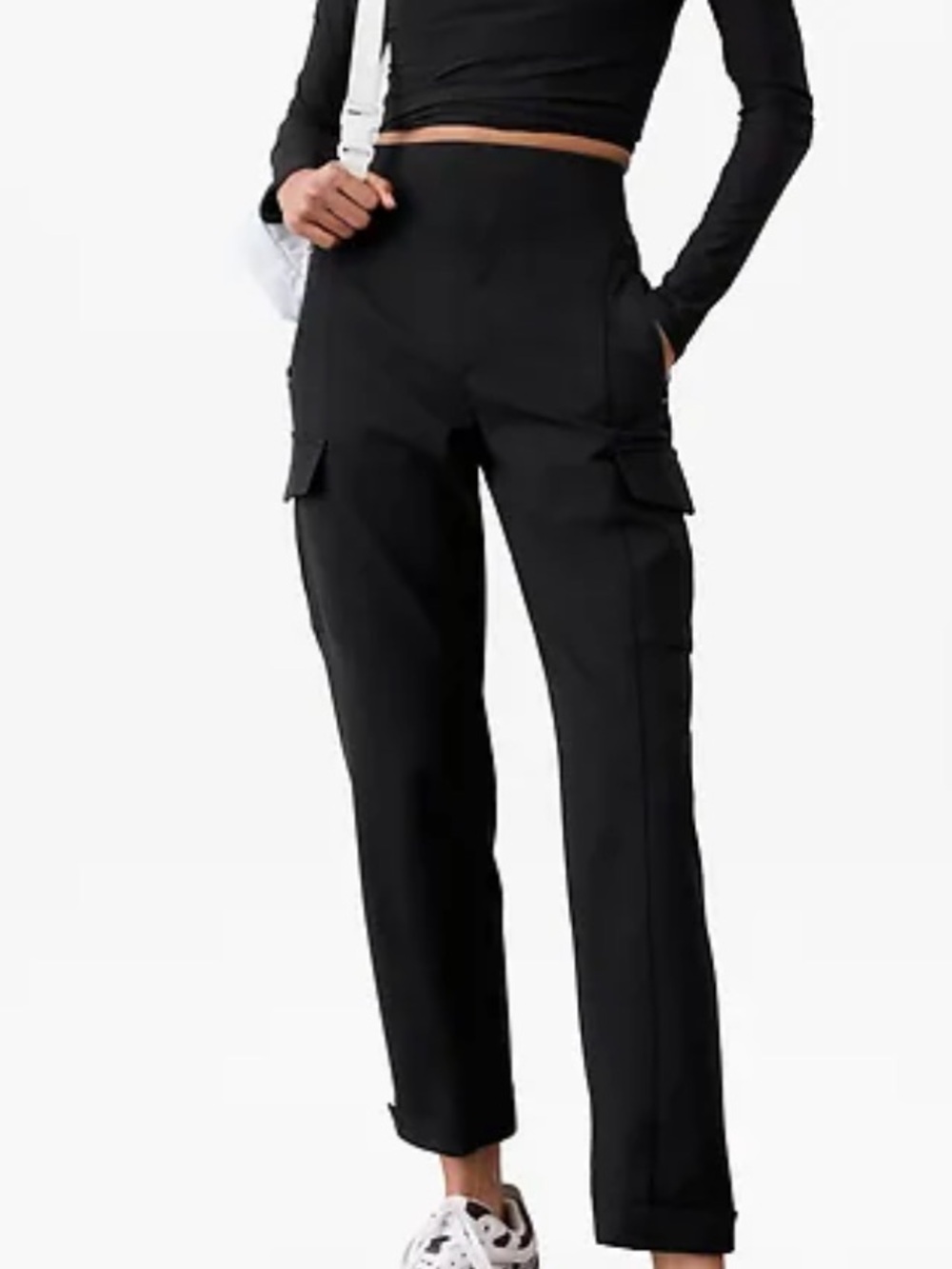 Athleta Black Endless High-Rise Cargo Trousers